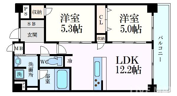 セイワパレス大阪城南の物件間取画像