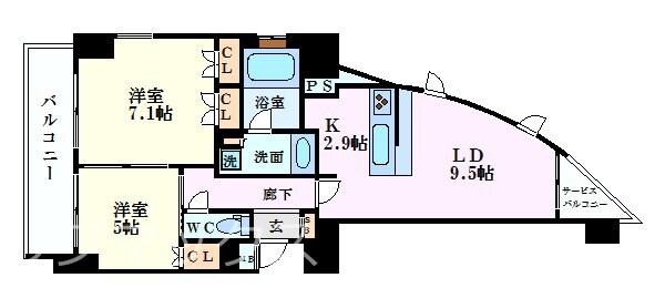 CITY SPIRE日本橋（旧KWレジデンス日本橋）の物件間取画像