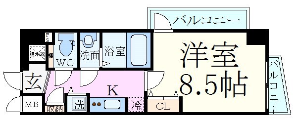 アドバンス新大阪CityLifeⅡの物件間取画像