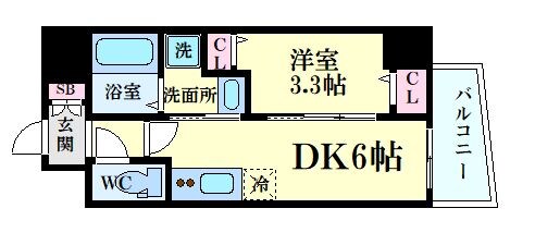 エステムコート大阪グラビティの物件間取画像