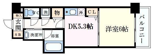 クリーデンス福島の物件間取画像