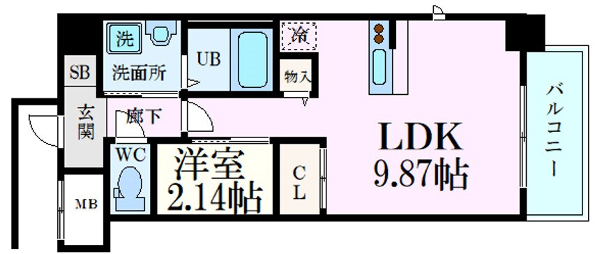 ONLY　ONE江坂の物件間取画像