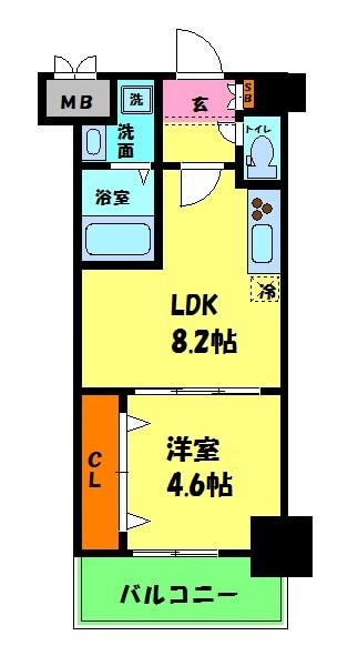 グランルクレ新大阪の物件間取画像