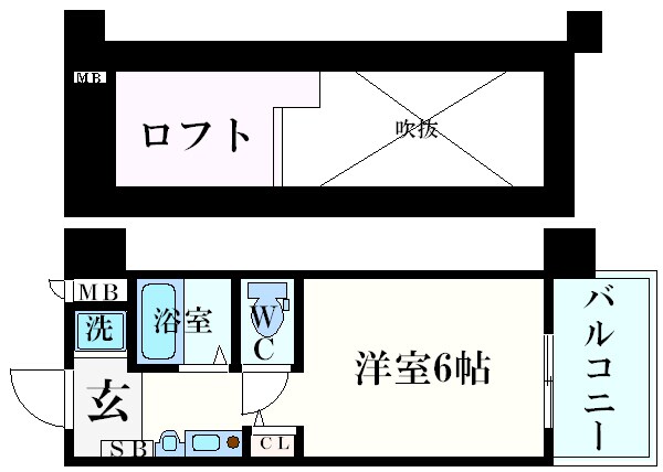 エステムコート大阪・中之島南の物件間取画像