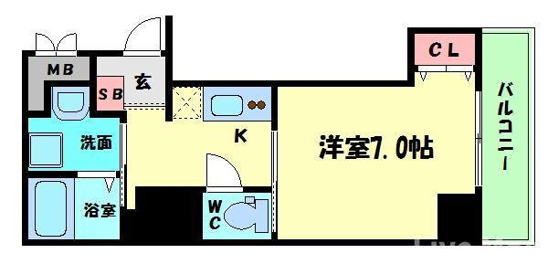 レジデンス心斎橋の物件間取画像