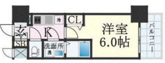 エスリード大阪ザ・ルクスの物件間取画像