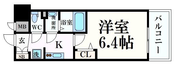 プレサンスOSAKA DOMECITYビーツの物件間取画像