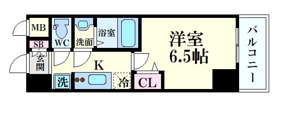 玉川駅 徒歩3分 10階の物件間取画像