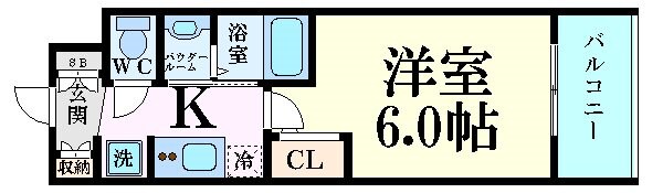 エステムコート大阪WESTⅡの物件間取画像