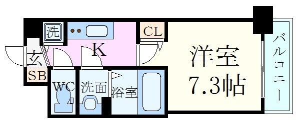 ディームス江坂の物件間取画像