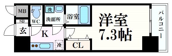 S-RESIDENCE三国WESTの物件間取画像