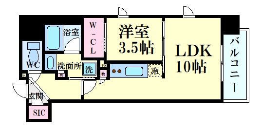 シーズンフラッツ新大阪の物件間取画像