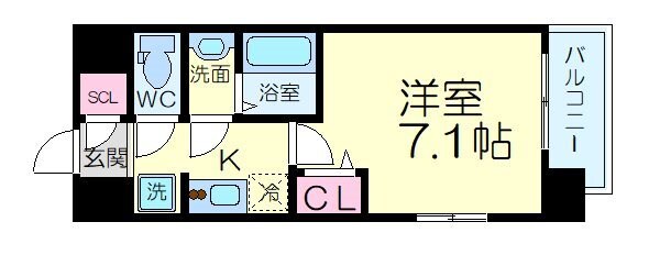 リッツ新大阪の物件間取画像