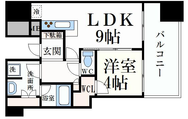 パークタワー北浜の物件間取画像