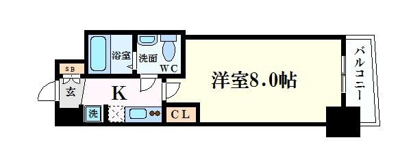 SERENiTE堺筋本町SUDの物件間取画像