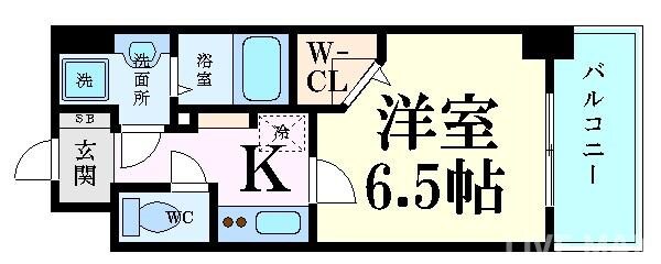 La Douceur谷町（旧：ミラージュパレス谷町ブライト)の物件間取画像