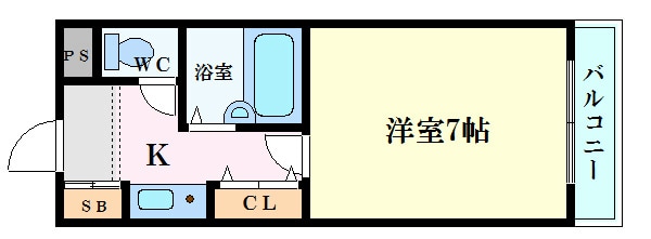 シャトレ豊津Ⅰの物件間取画像