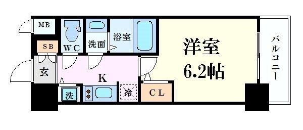 S-RESIDENCE江坂Eminenceの物件間取画像