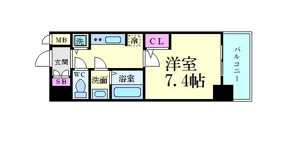 S-RESIDENCE江坂Eminenceの物件間取画像