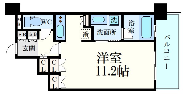 セイル江坂公園の物件間取画像