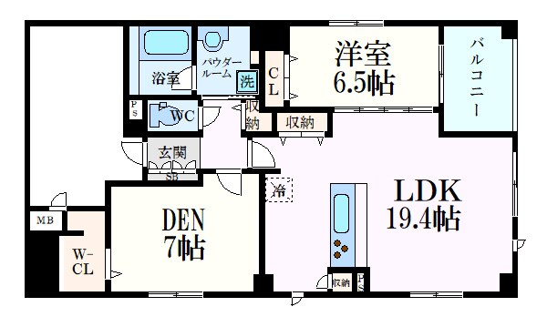 シークレフ北浜の物件間取画像