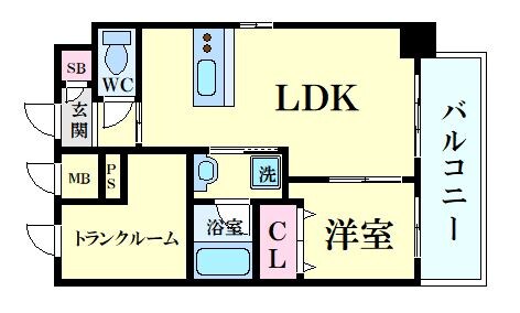 Fortuney江坂Ⅱの物件間取画像