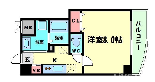 ラ・フォンテ松屋町の物件間取画像