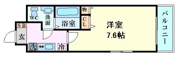 エスリード森ノ宮駅前の物件間取画像