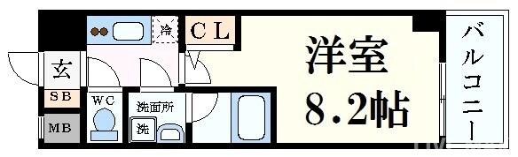 天満橋駅 徒歩7分 15階の物件間取画像
