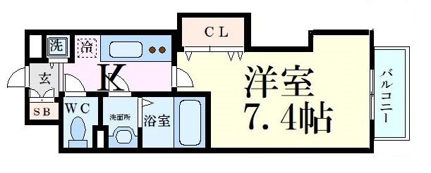 Luxe江坂Ⅱの物件間取画像