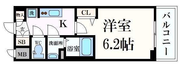 プレサンスOSAKA DOMECITYスクエアの物件間取画像