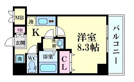 MELDIA CREST TAPP 新大阪 WESTの物件間取画像