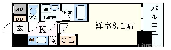 Fortuney大手前（旧 Dimus大手前）の物件間取画像