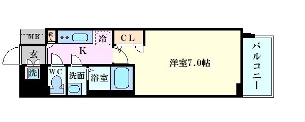 ファーストステージ江戸堀パークサイドの物件間取画像