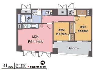 ラ・シャルム江坂公園の物件間取画像