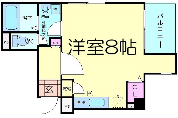 南森町駅 徒歩2分 9階の物件間取画像