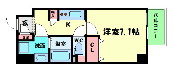 ラムール南堀江の物件間取画像