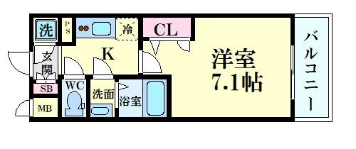 ファーストフィオーレ吹田パティオの物件間取画像