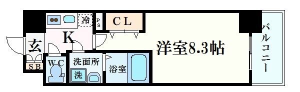 エスリード江坂公園の物件間取画像