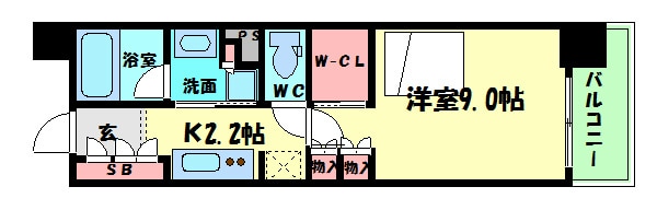 パークアクシス本町の物件間取画像