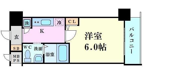 ＨＳ梅田ＥＡＳＴの物件間取画像