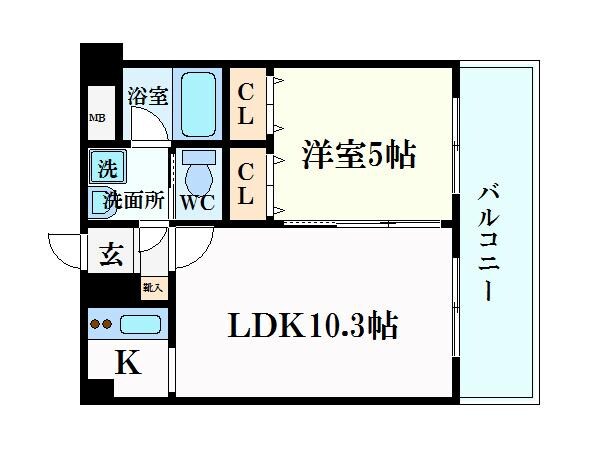 ドゥーエ谷町の物件間取画像