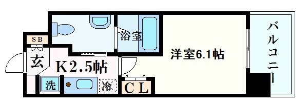 阿波座駅 徒歩5分 3階の物件間取画像