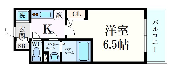 エスリード弁天町クレールの物件間取画像