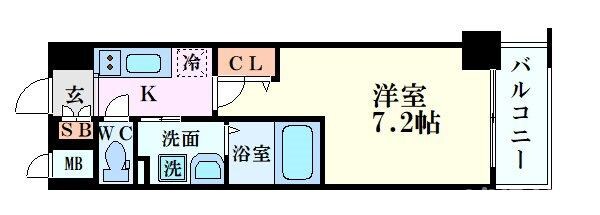 ミュプレ北浜（旧：プライムアーバン北浜）の物件間取画像