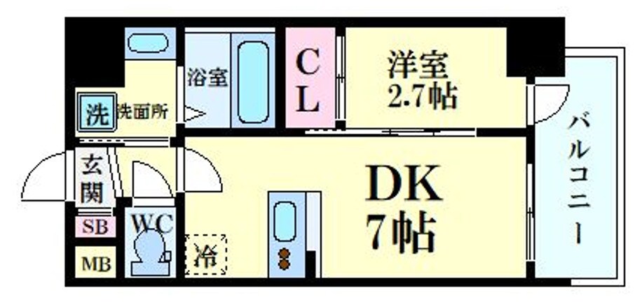 セレニテ新大阪ミラク壱番館の物件間取画像