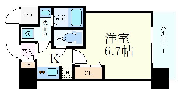 アクアプレイス梅田Ⅲの物件間取画像