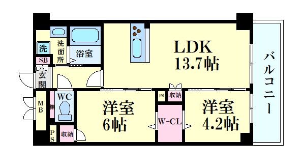 トリニティ豊中本町の物件間取画像