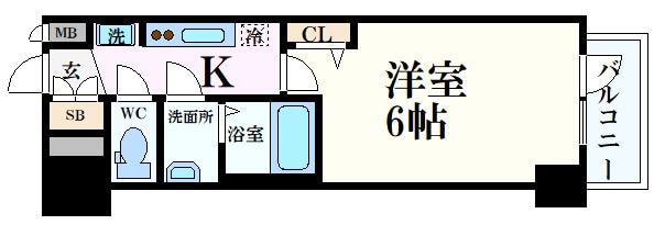 プレサンス天王寺勝山の物件間取画像