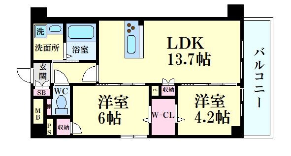 トリニティ豊中本町の物件間取画像